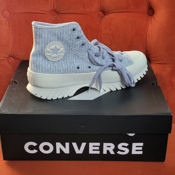 Converse Chuck Taylor All Star Lugged 2.0 Velour- Gravel/Egret/Egret Sz. M9 F11 - Picture 7 of 13